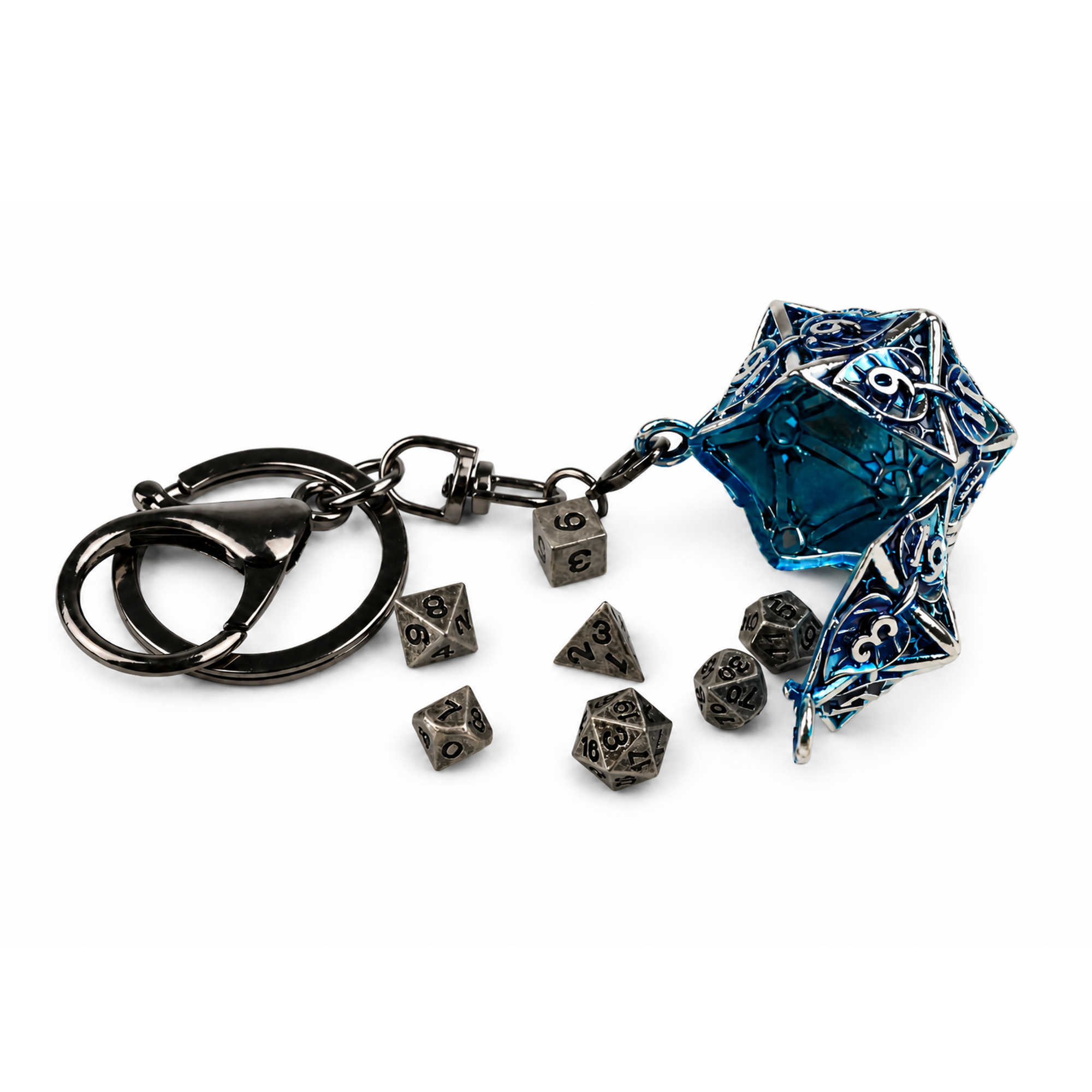 Frozen Leaf Of Lorien | 4 cm | Metal | Keychain Mini Dice | Lord Of The Rings thumbnail 4