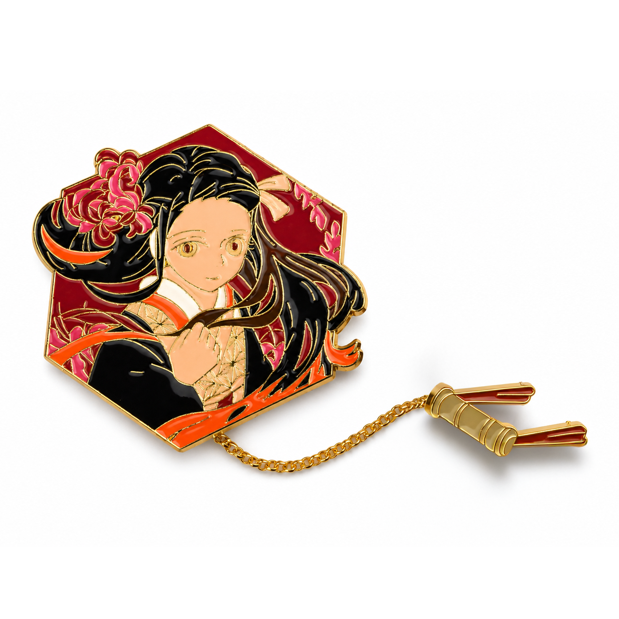 Nezuko Kamado | 6 cm | Metal | Anime Pin | Demon Slayer thumbnail 2