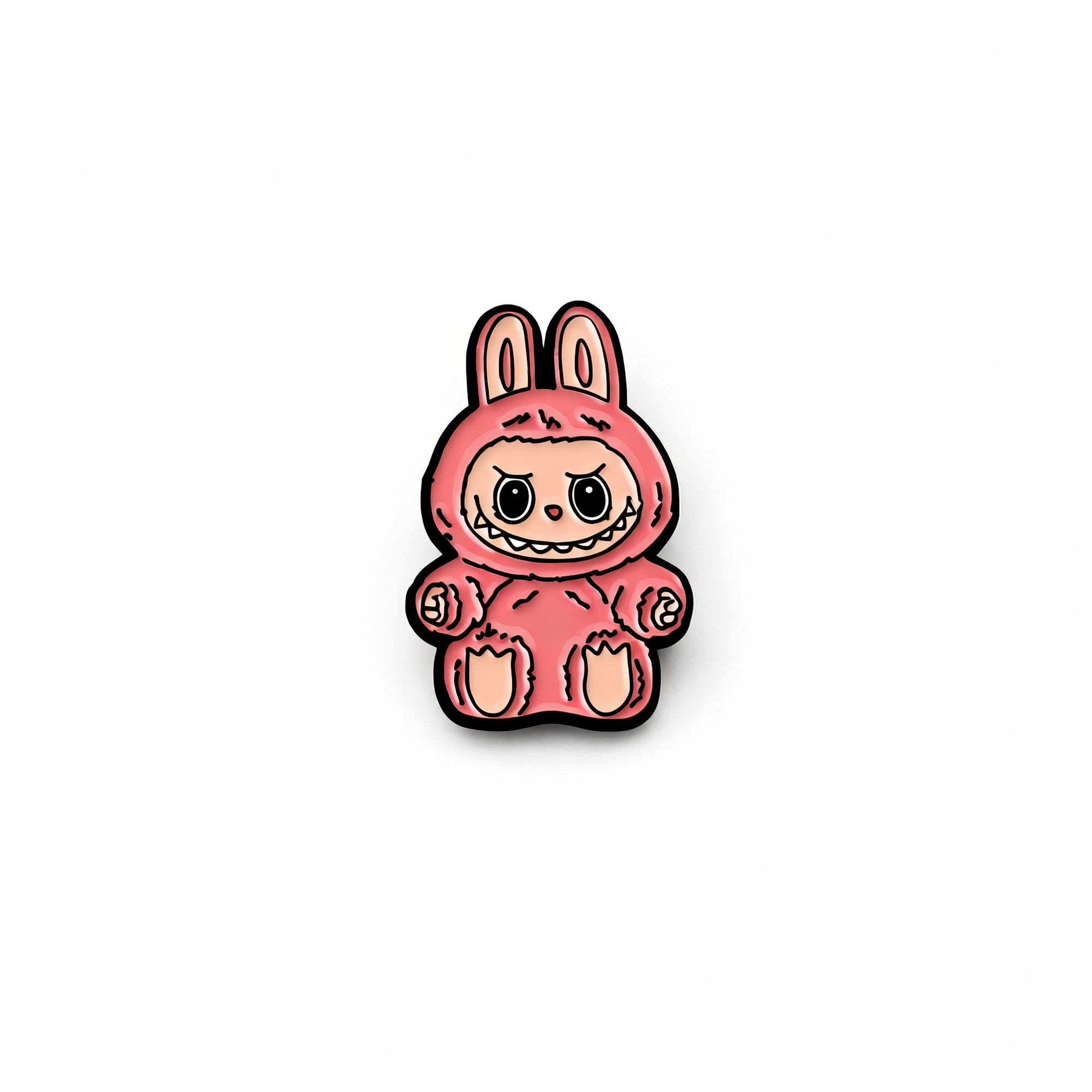 Pink | 4 cm | Metal | Przypinka Pop Kultura | Labubu thumbnail 2