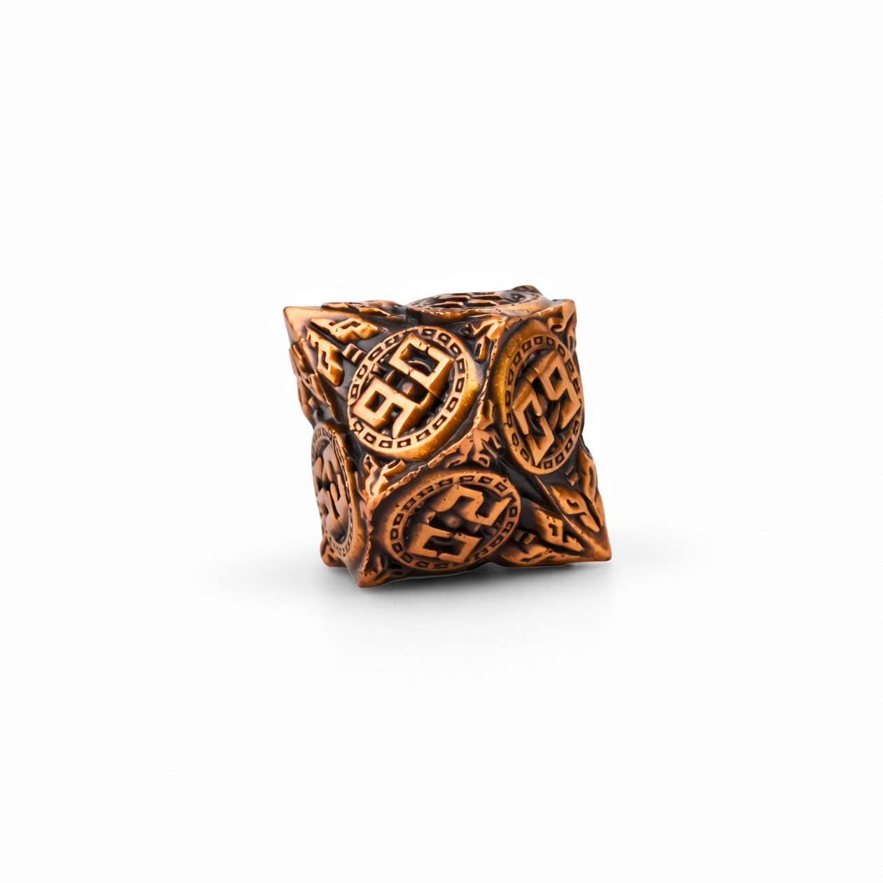 Antique Copper Solid Set | 3 cm | Metal | Set Of 7 Dice | Steampunk thumbnail 5